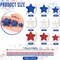 4th of July Decorations, 108 Pcs Glitter Puffy Star Picks Foam Star Stems Red White and Blue Artificial Stem Flowers for Patriotic Wreath Table Centerpieces Decoration